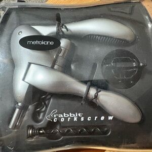 Metrokane original Rabbit lever corkscrew wine opener set New in box